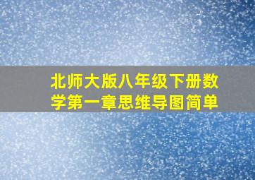 北师大版八年级下册数学第一章思维导图简单