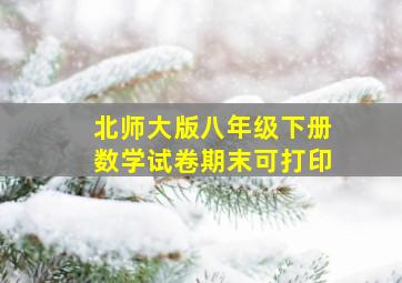 北师大版八年级下册数学试卷期末可打印