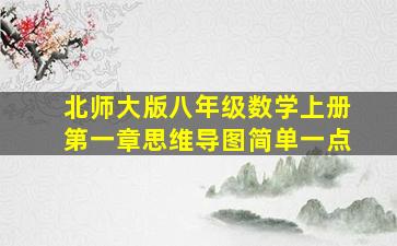 北师大版八年级数学上册第一章思维导图简单一点