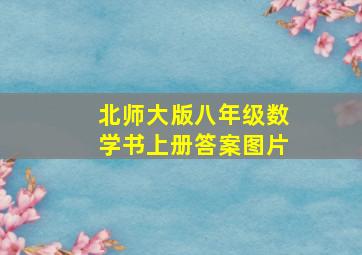 北师大版八年级数学书上册答案图片