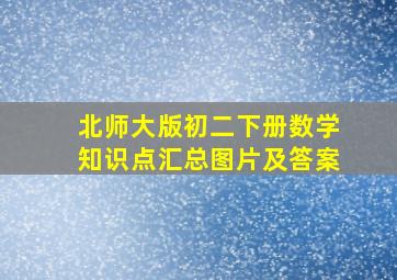 北师大版初二下册数学知识点汇总图片及答案