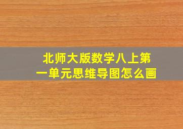 北师大版数学八上第一单元思维导图怎么画