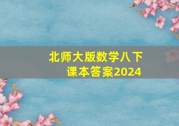 北师大版数学八下课本答案2024