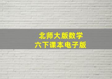 北师大版数学六下课本电子版