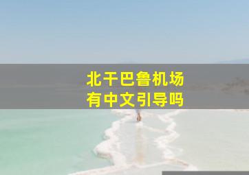 北干巴鲁机场有中文引导吗