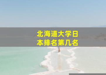 北海道大学日本排名第几名