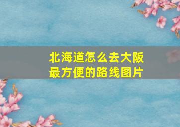 北海道怎么去大阪最方便的路线图片