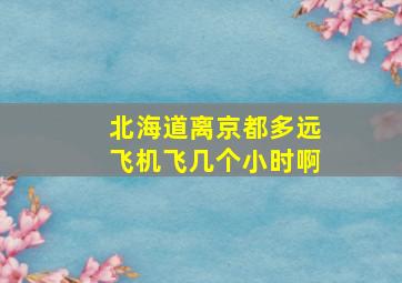 北海道离京都多远飞机飞几个小时啊