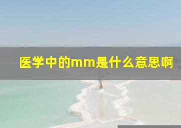 医学中的mm是什么意思啊