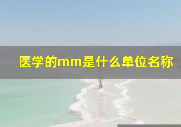 医学的mm是什么单位名称