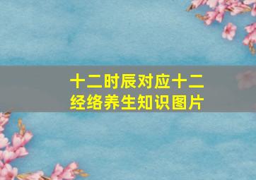 十二时辰对应十二经络养生知识图片