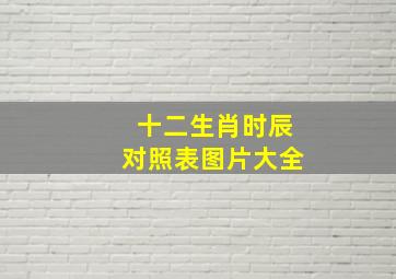 十二生肖时辰对照表图片大全