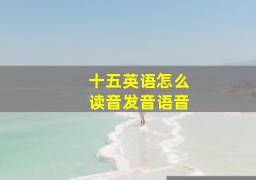 十五英语怎么读音发音语音