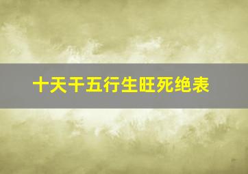 十天干五行生旺死绝表