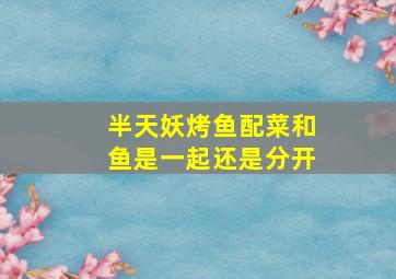 半天妖烤鱼配菜和鱼是一起还是分开