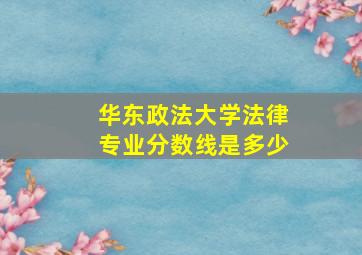 华东政法大学法律专业分数线是多少