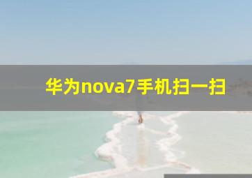 华为nova7手机扫一扫