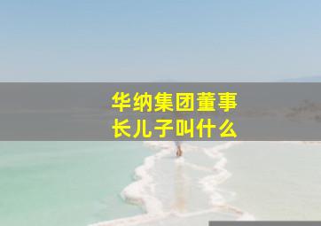 华纳集团董事长儿子叫什么