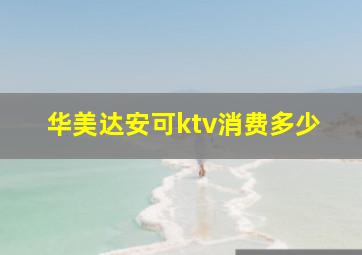 华美达安可ktv消费多少