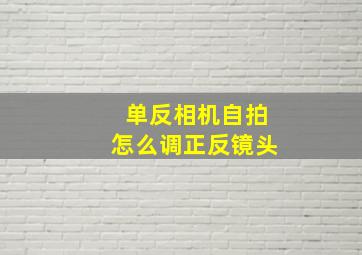 单反相机自拍怎么调正反镜头