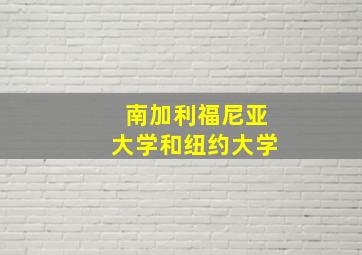 南加利福尼亚大学和纽约大学