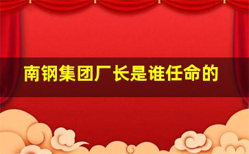 南钢集团厂长是谁任命的