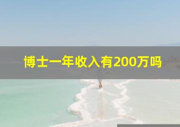 博士一年收入有200万吗