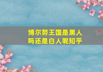 博尔努王国是黑人吗还是白人呢知乎