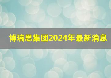 博瑞思集团2024年最新消息