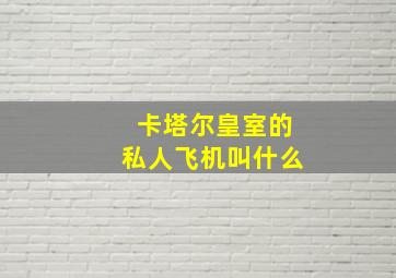 卡塔尔皇室的私人飞机叫什么