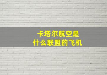 卡塔尔航空是什么联盟的飞机