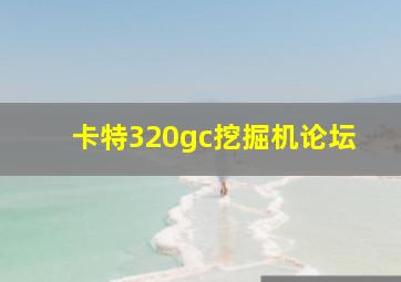 卡特320gc挖掘机论坛