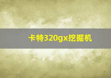 卡特320gx挖掘机