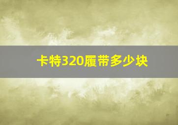 卡特320履带多少块