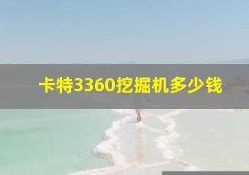 卡特3360挖掘机多少钱