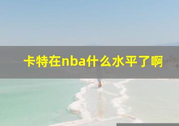 卡特在nba什么水平了啊