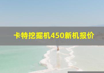 卡特挖掘机450新机报价