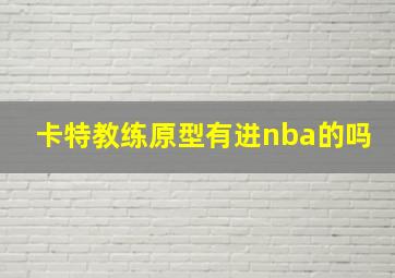 卡特教练原型有进nba的吗