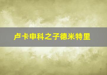 卢卡申科之子德米特里