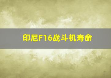 印尼F16战斗机寿命