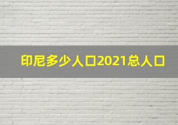 印尼多少人口2021总人口