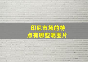 印尼市场的特点有哪些呢图片