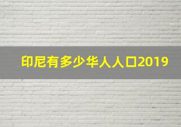 印尼有多少华人人口2019