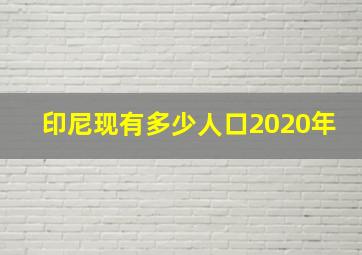 印尼现有多少人口2020年