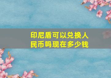 印尼盾可以兑换人民币吗现在多少钱