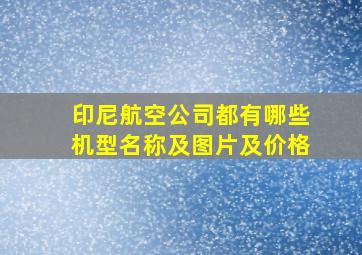 印尼航空公司都有哪些机型名称及图片及价格