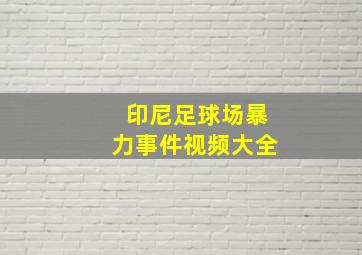 印尼足球场暴力事件视频大全