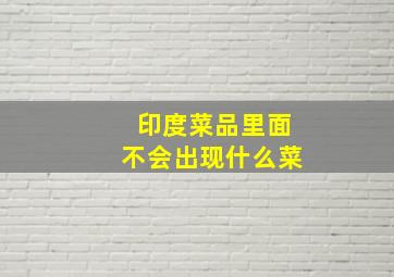 印度菜品里面不会出现什么菜