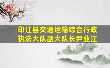 印江县交通运输综合行政执法大队副大队长尹业江