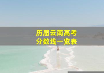 历届云南高考分数线一览表